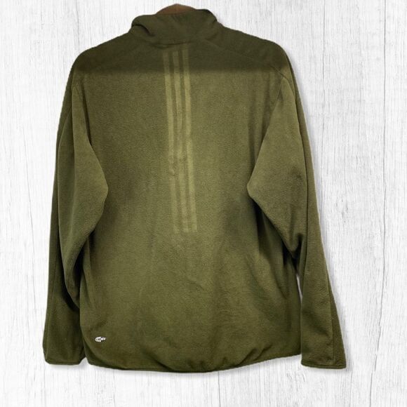 Adidas Men's Climawarm Olive Fleece Pullover size Small - Picture 2 of 7